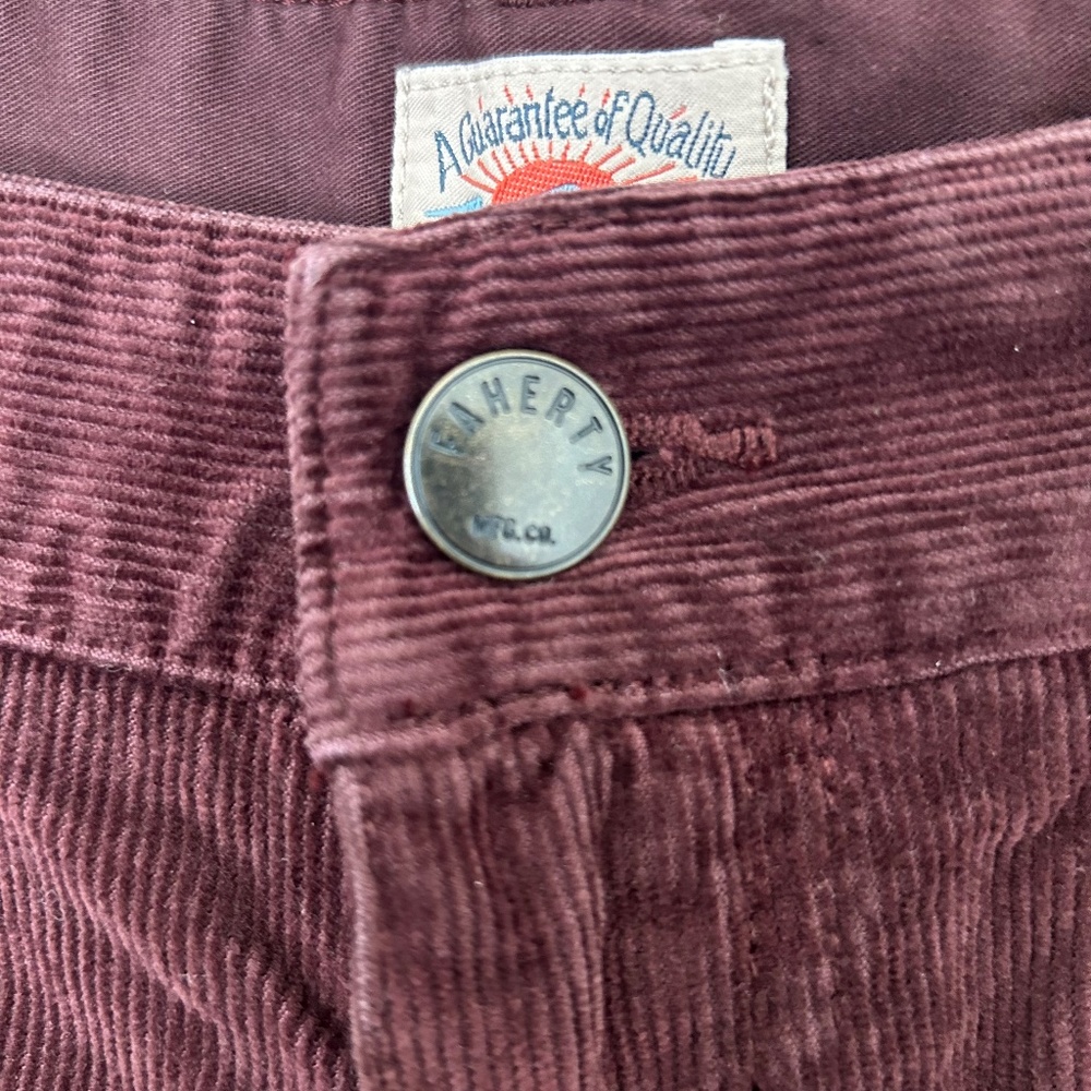 Faherty Red Corduroy Pants Five Pockets.